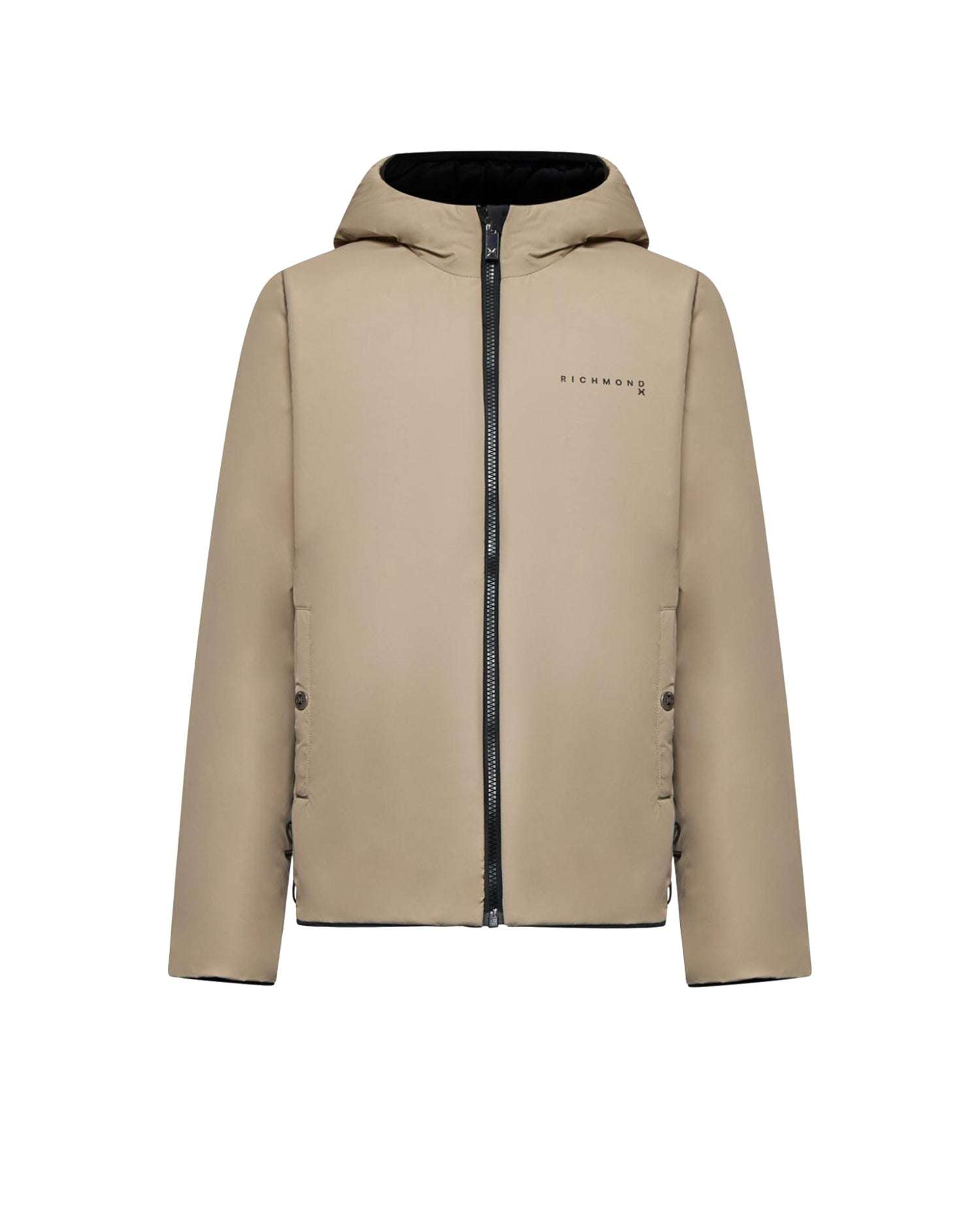 Giubbotto uomo con cappuccio e zip frontale Capispalla