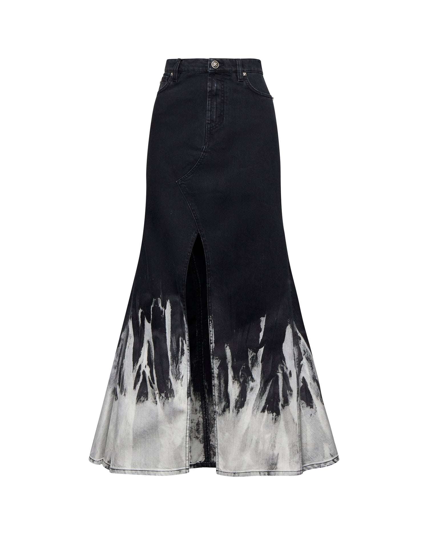 Gonna lunga con spacco ed effetto sfumato Gonna