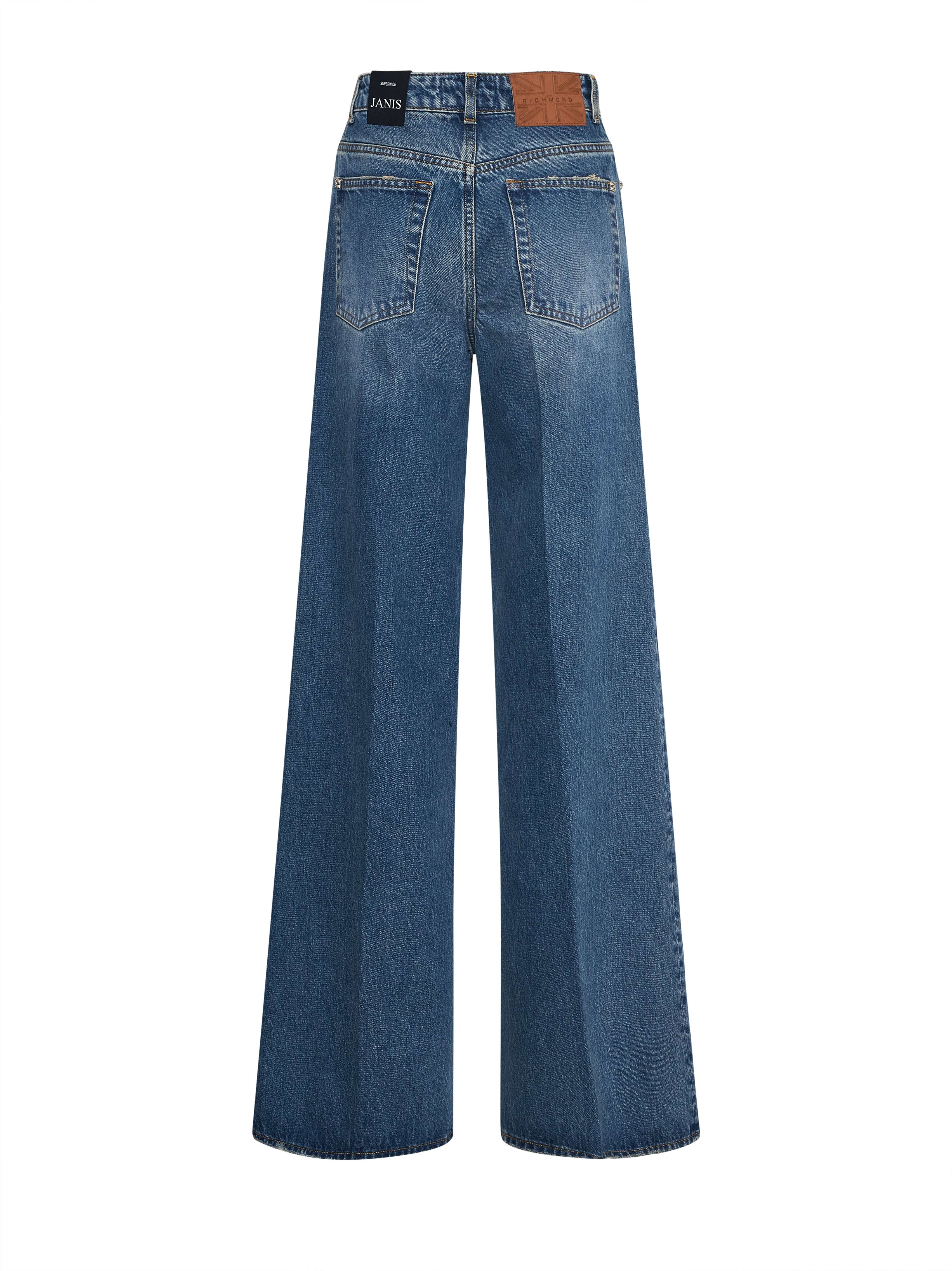 Jeans a gamba ampia con design essenziale JEANS