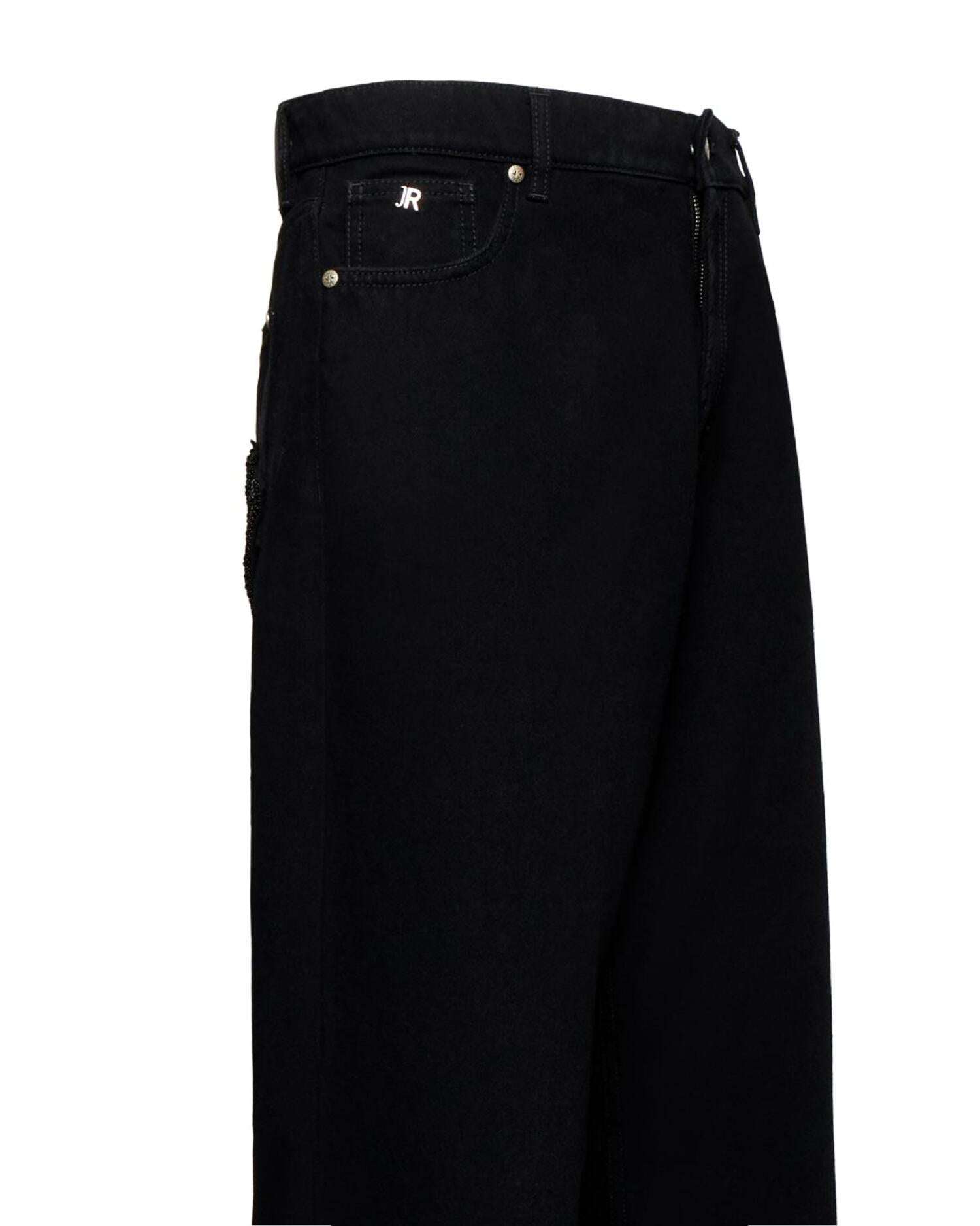 Jeans baggy con scritta RICH e dettagli decorativi Jeans