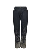 Jeans con effetto sfumato e trattamento a contrasto sul fondo Jeans