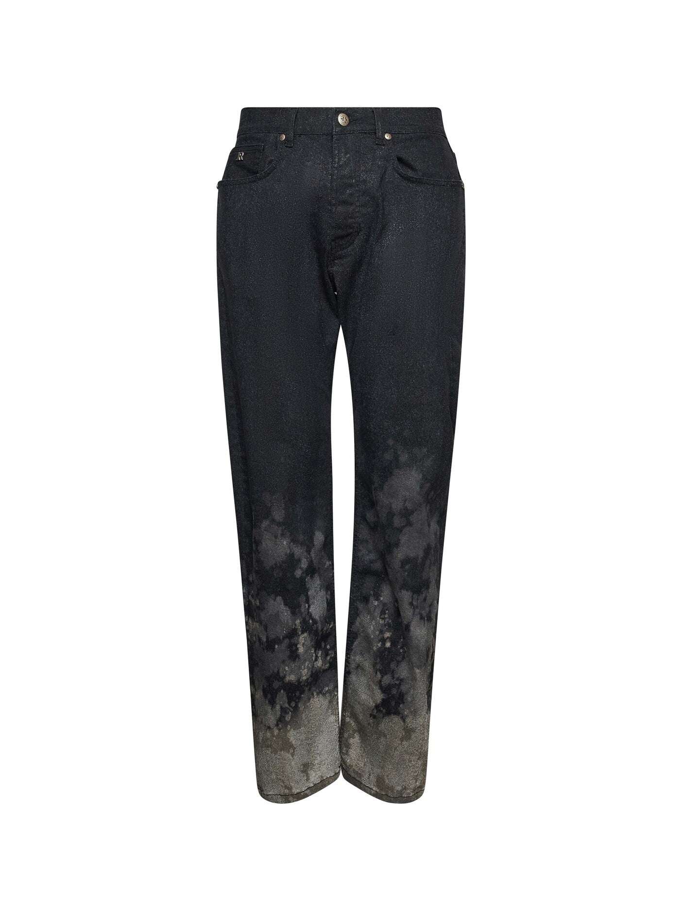 Jeans con effetto sfumato e trattamento a contrasto sul fondo Jeans