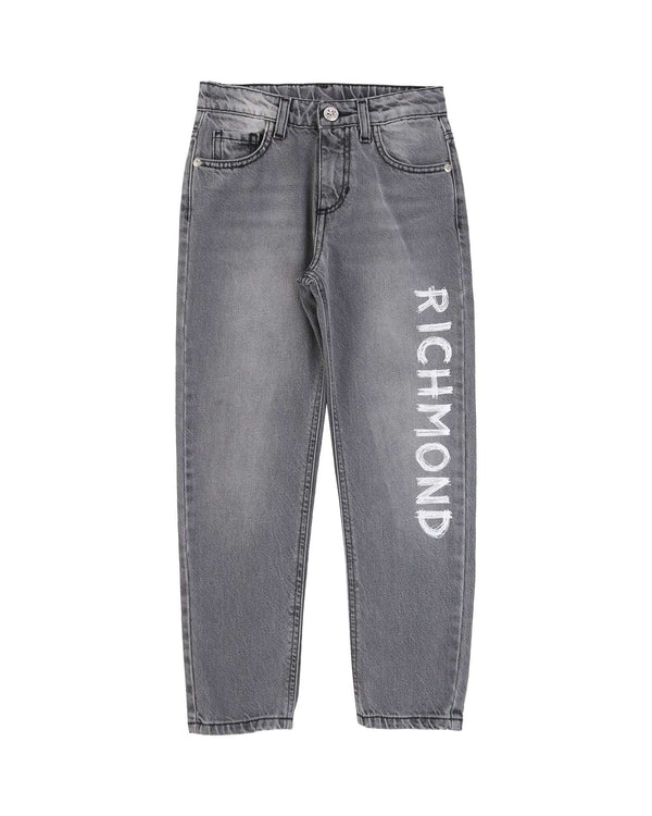 Jeans with logo down the leg