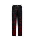 Jeans con stampa artistica sfumata effetto spray Jeans