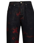 Jeans con stampa artistica sfumata effetto spray Jeans