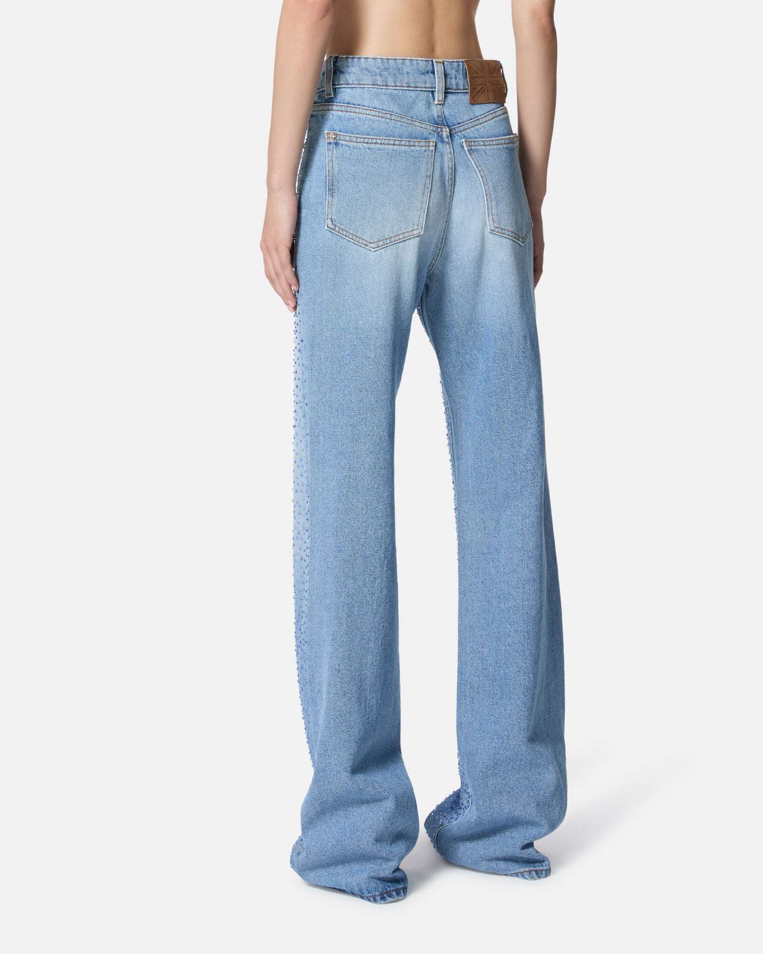 【RICHMOND】the rich white flared jeans Richmond Denim John Richmond RICH white and silver flared