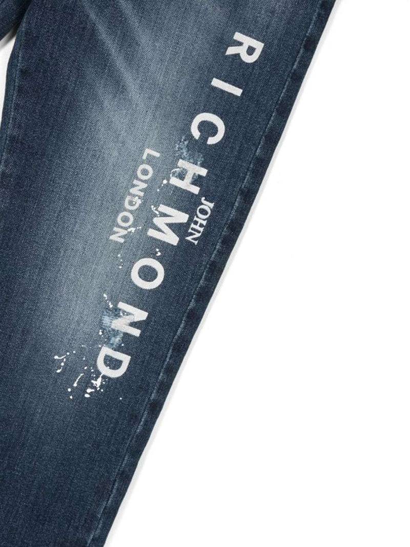 Regular jeans with logo on the front