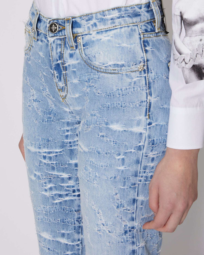 ﻿Regular jeans with rips