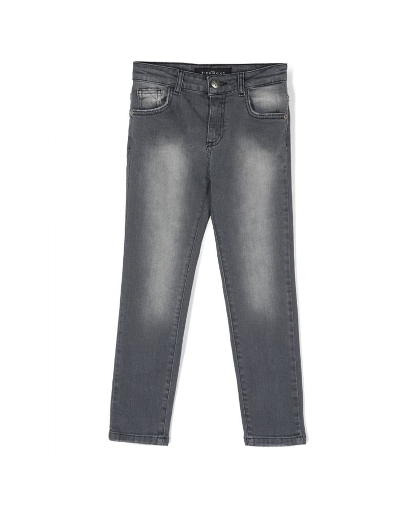 Jeans slim con logo stampato