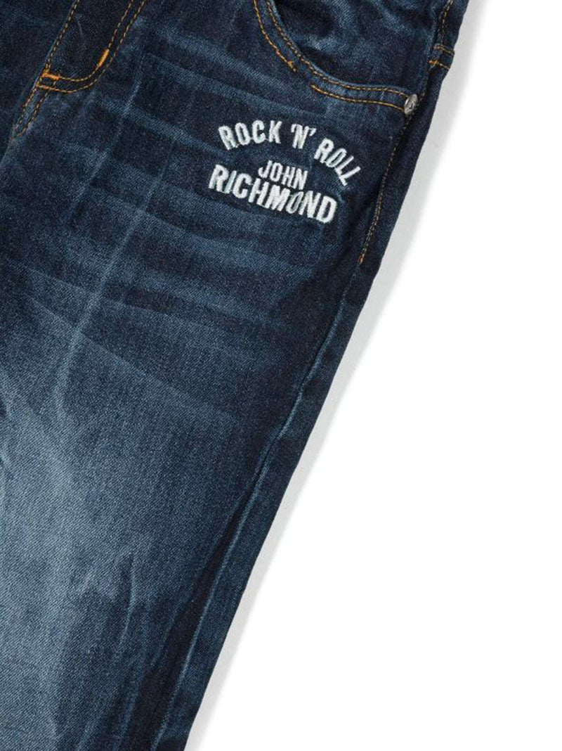 Slim jeans with printed logo