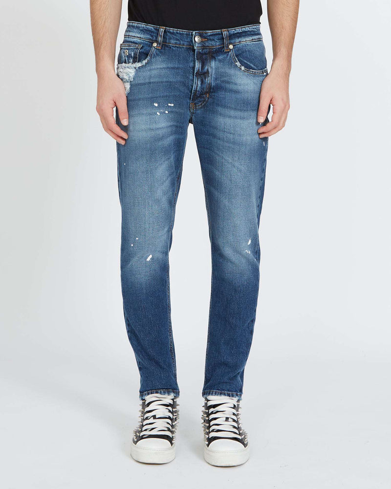 jeans slim con strappi sul davanti Jeans
