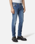 Jeans slim fit blu con effetto sfumato Jeans