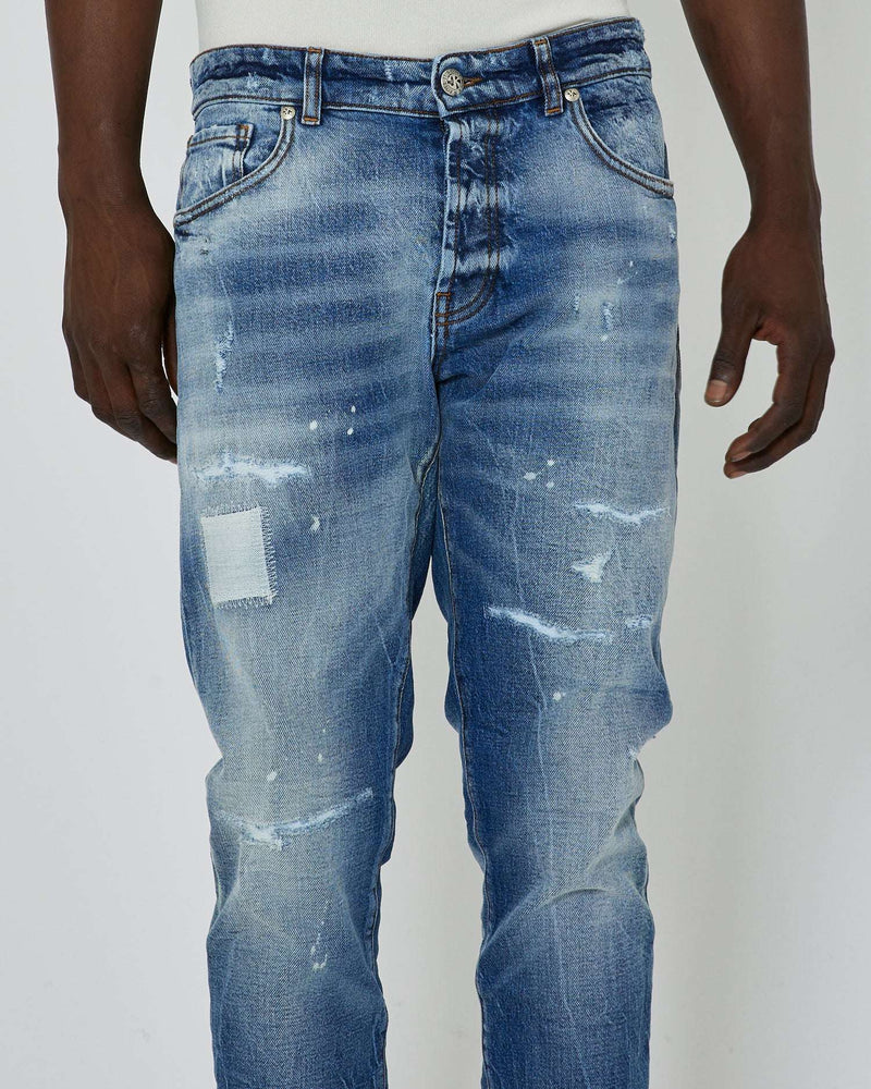 Jeans slim lavaggio chiaro