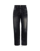 Jeans Straight con Effetto Used Jeans