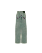 Jeans super baggy in blu chiaro con lettering "RICH" Jeans