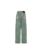 Jeans super baggy in blu chiaro con lettering "RICH" Jeans