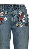 Men's jeans with applied patches and decorative details Jeans