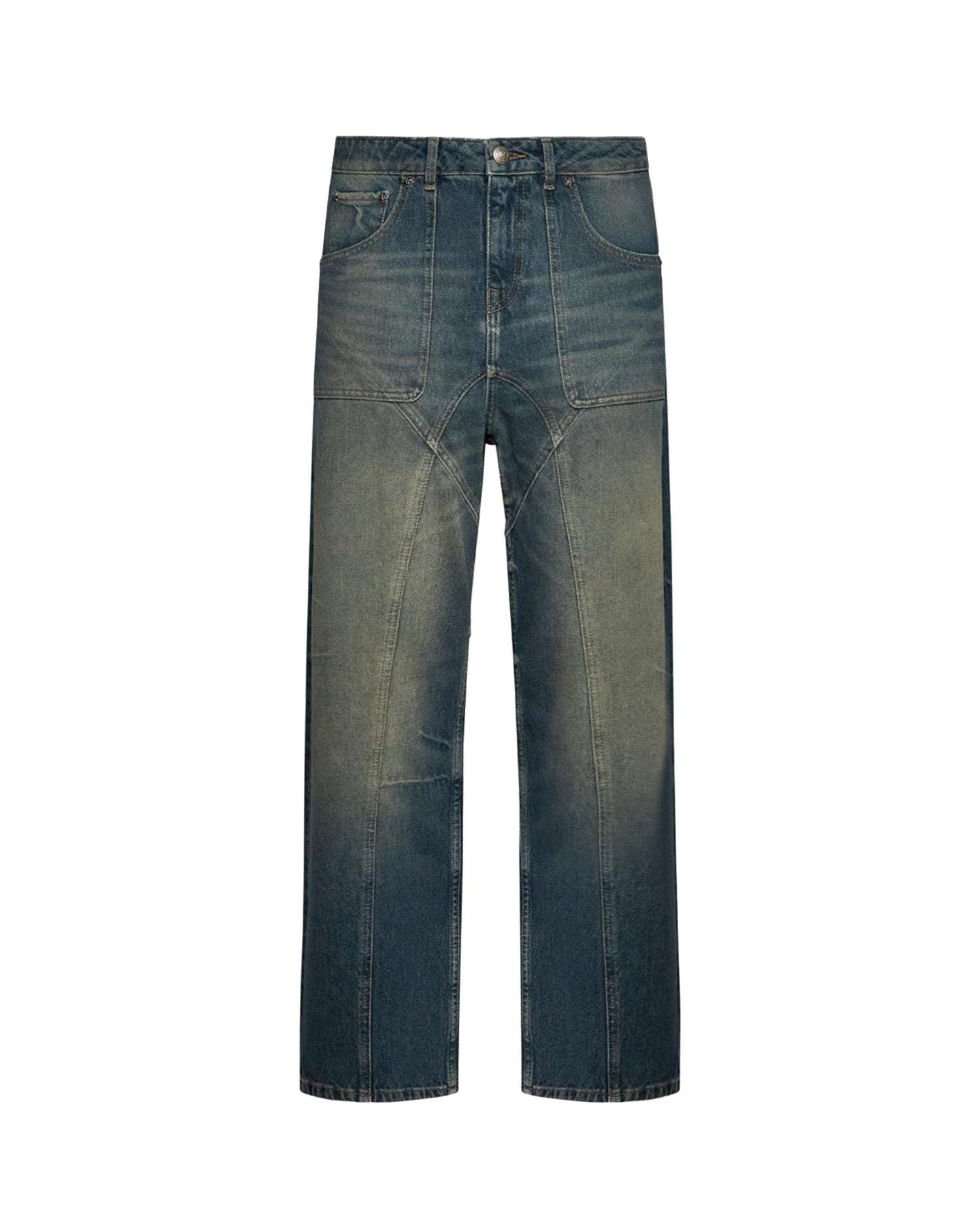 Jeans uomo dritto in denim used con cuciture Richmond X Jeans