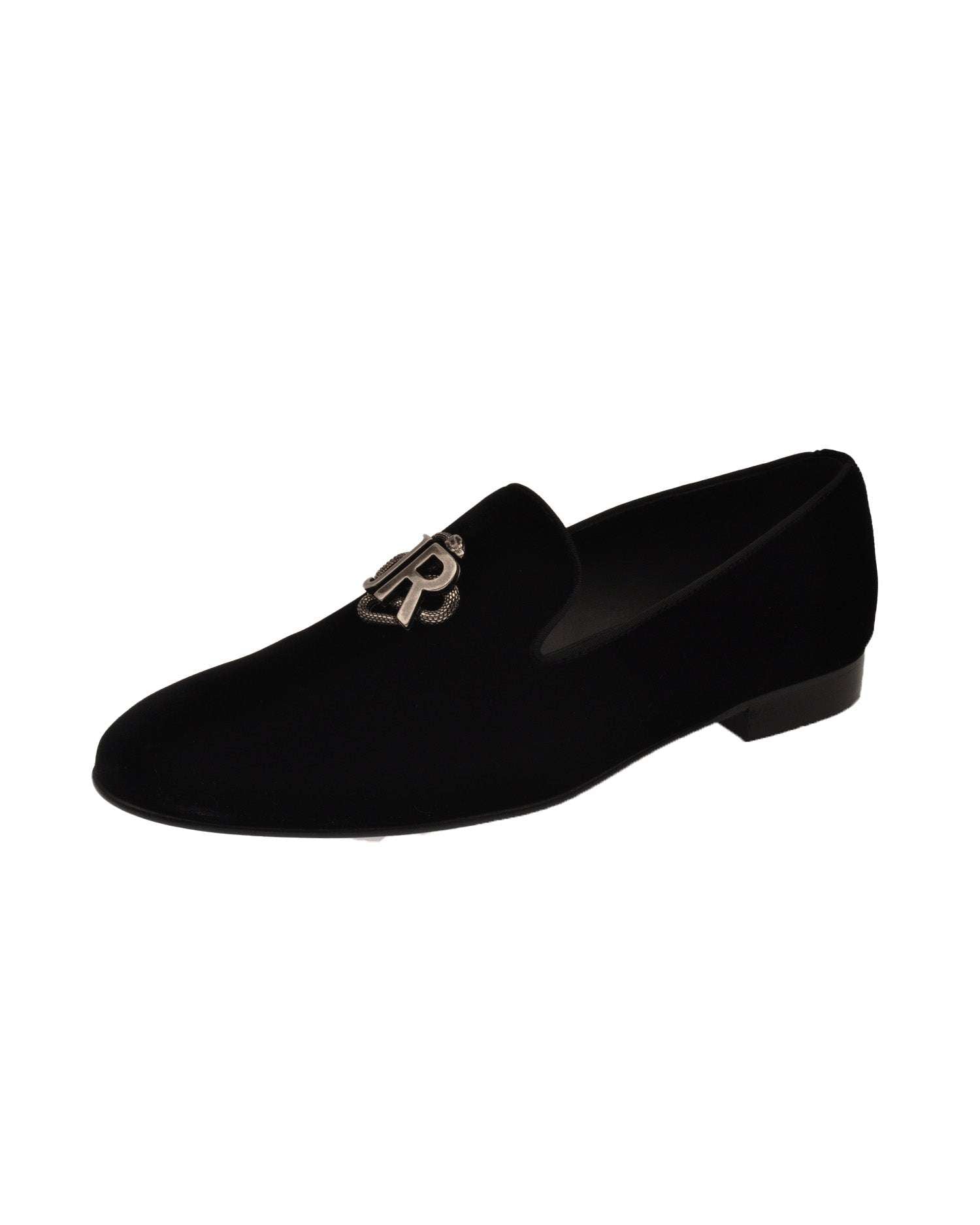 Loafer nera con logo JR Scarpa