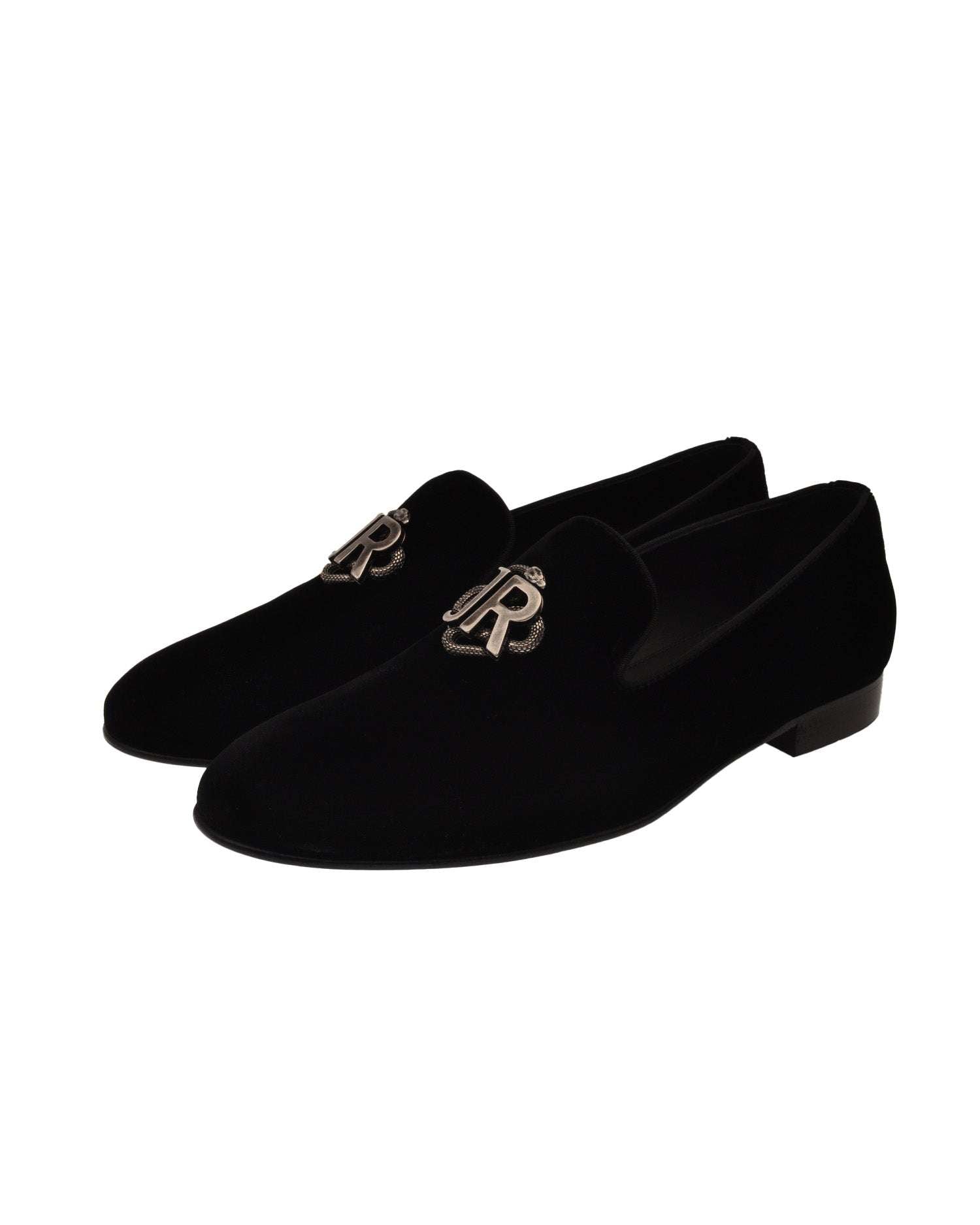 Loafer nera con logo JR Scarpa