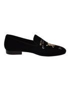 Black loafer with Scarpa skull embroidery