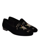 Black loafer with Scarpa skull embroidery