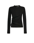 Long Sleeve Shirt with Side Gathering – Modern Elegance T-Shirt