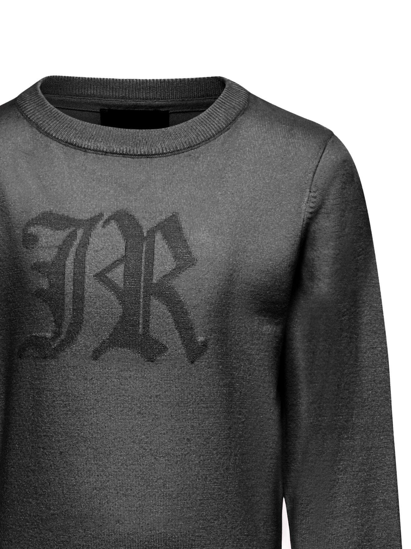 Maglia con ricamo grafico e logo in rilievo Maglia