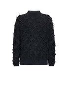 Black men's sweater with fringed workmanship Richmond