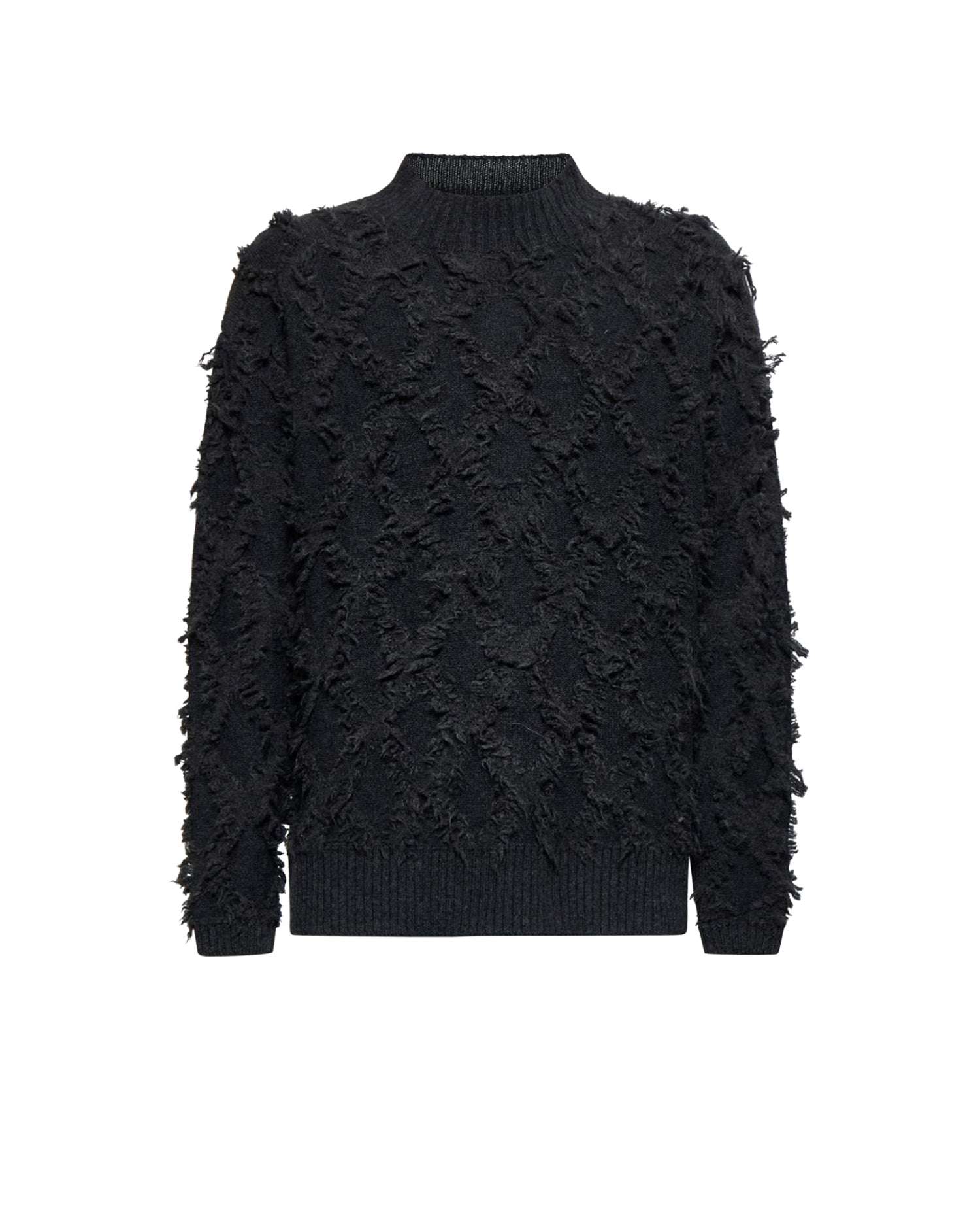 Black men's sweater with fringed workmanship Richmond