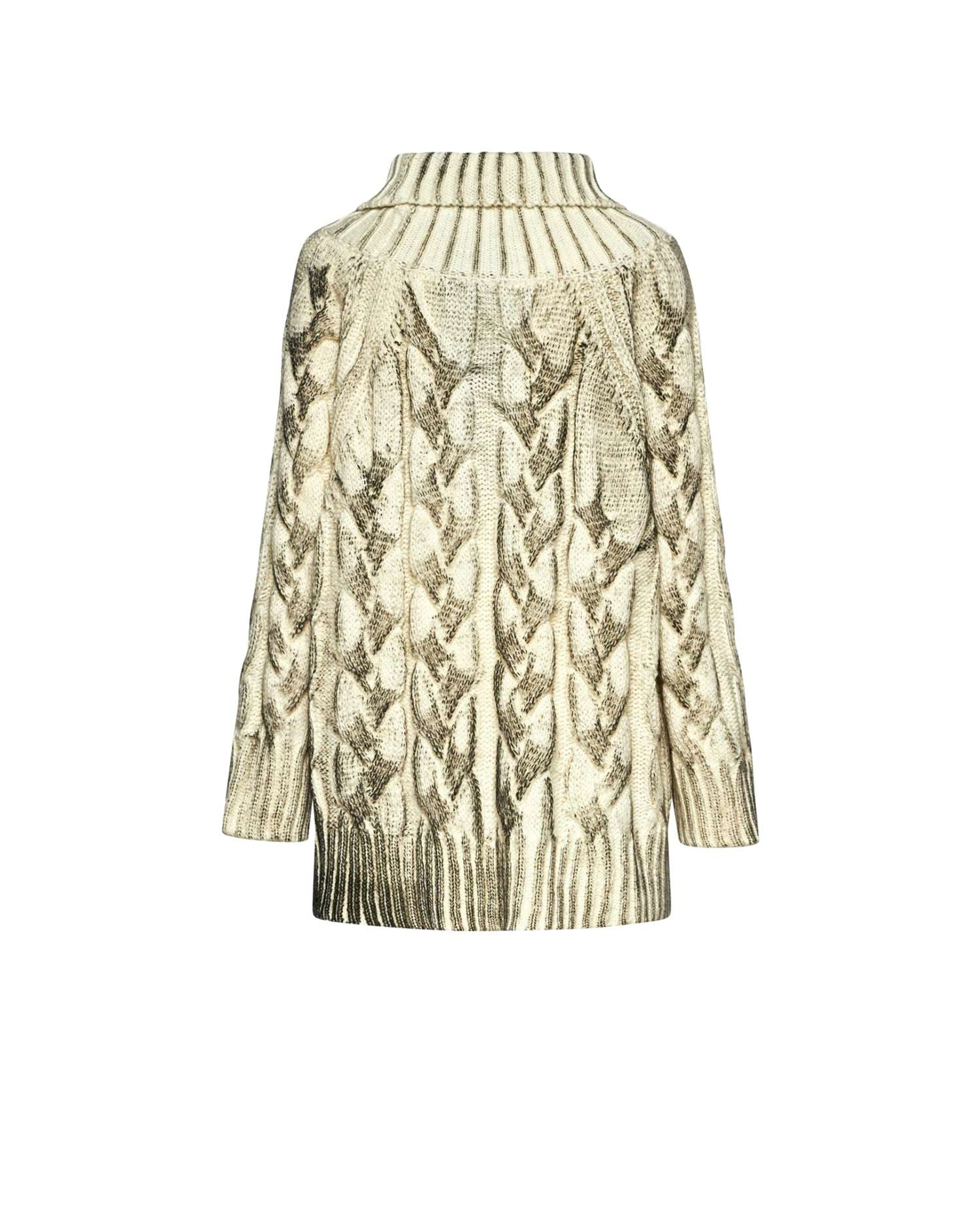 Maglione trecce oversize con collo alto Maglia