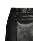 Mini skirt with logo belt and essential cut. Skirt