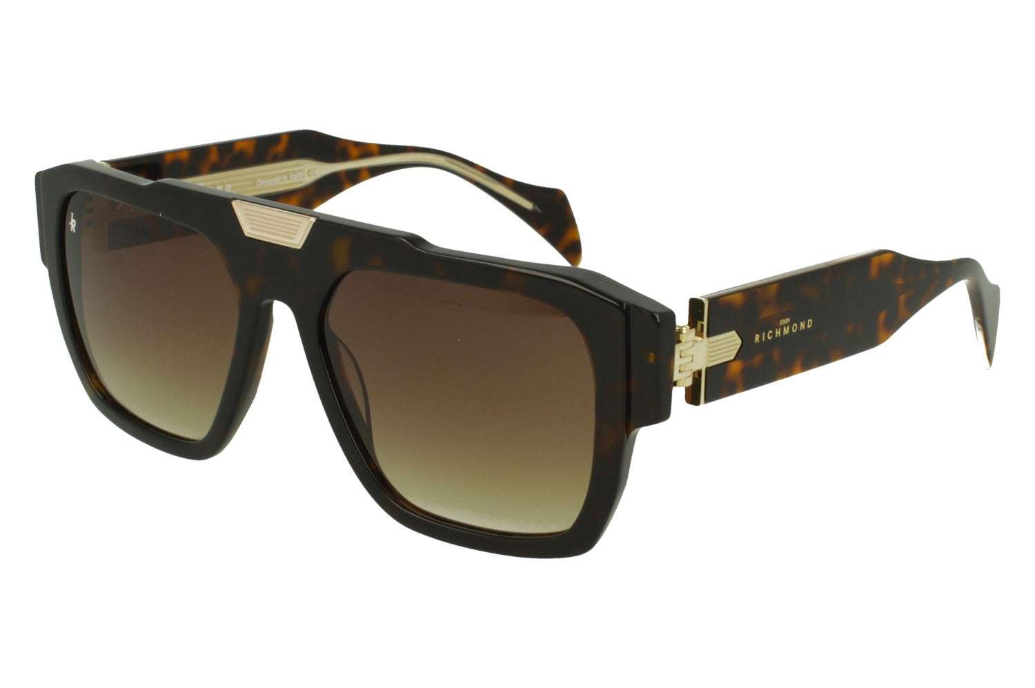 Occhiali da sole squadrati effetto tartarugato