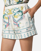 White shorts with graphic print Shorts