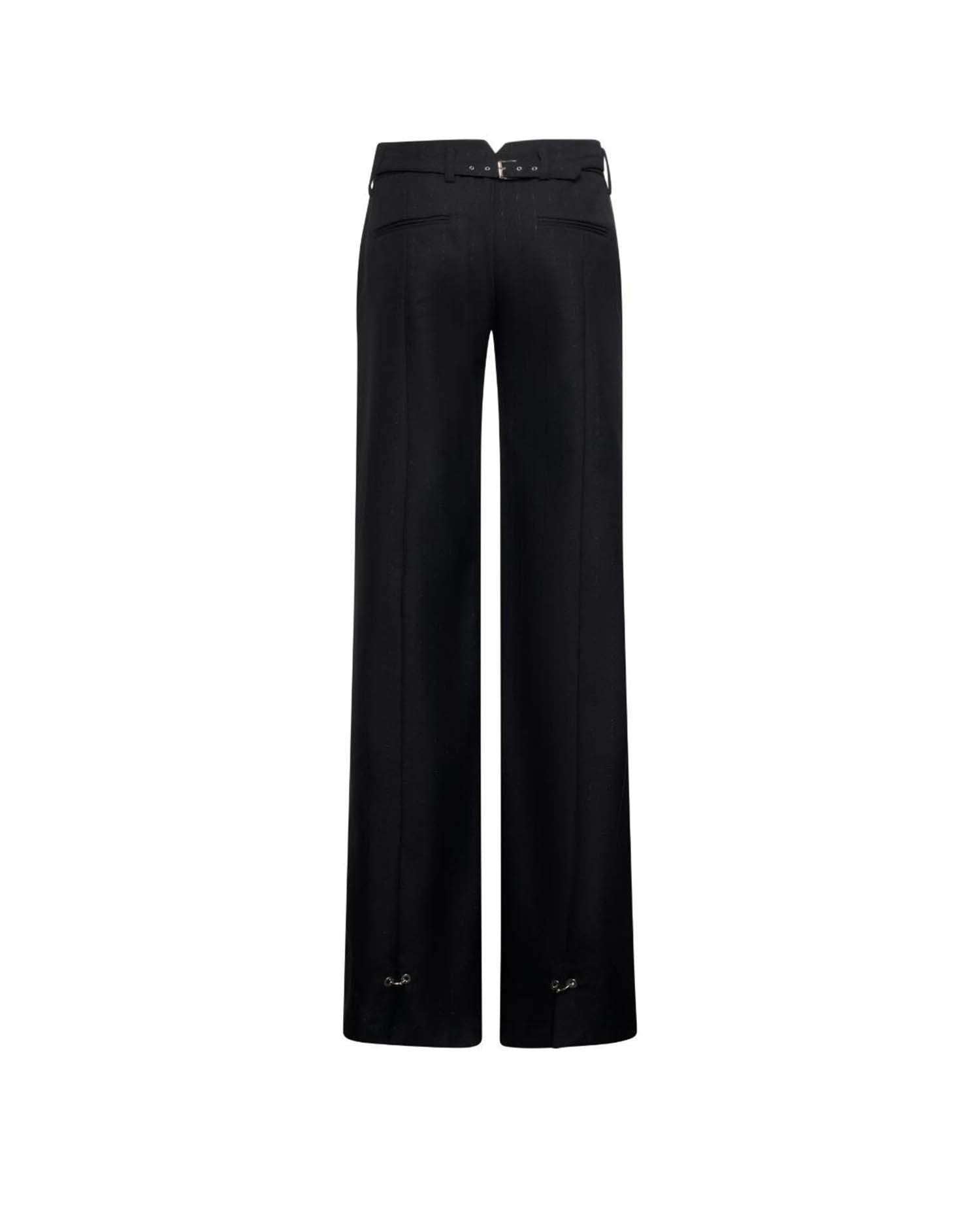 Pantalone a Gamba Dritta con Dettagli Decorativi Pantaloni