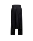 Pantalone nero con pannello effetto gonna Pantaloni