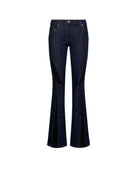 Pantalone Svasato con Inserti Jeans