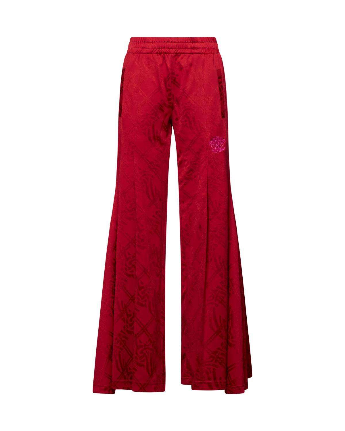 Pantalone Svasato con Motivo Tonale Pantaloni