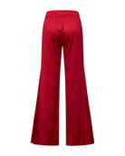 Pantalone Svasato con Motivo Tonale Pantaloni