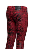 Pantalone Svasato con Stampa Effetto Animalier Jeans