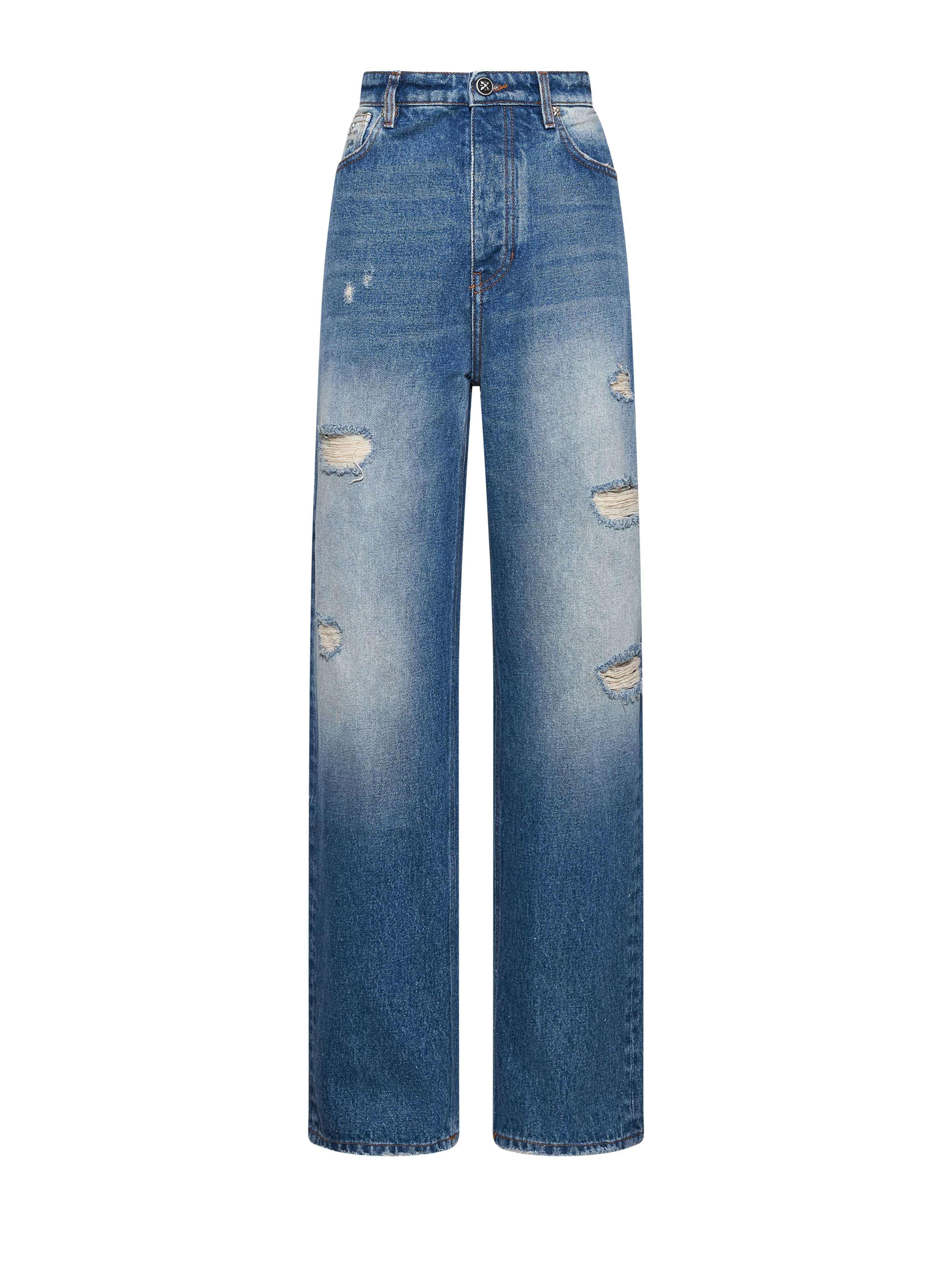 Pantaloni a gamba ampia con lavorazioni decorative JEANS