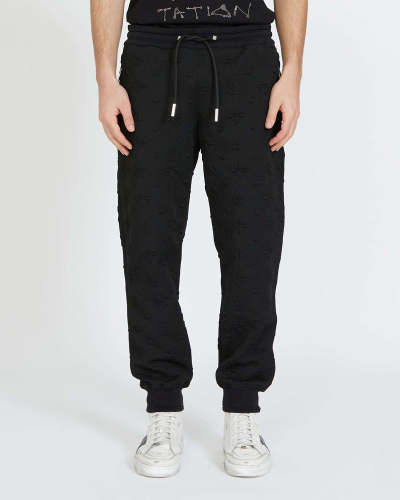 Jogging pants with contrast pattern