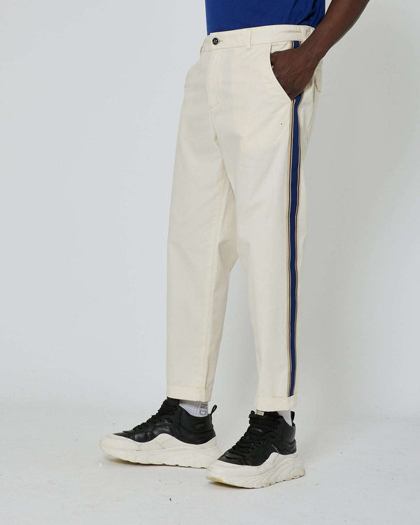 Slim fit pants with side bands