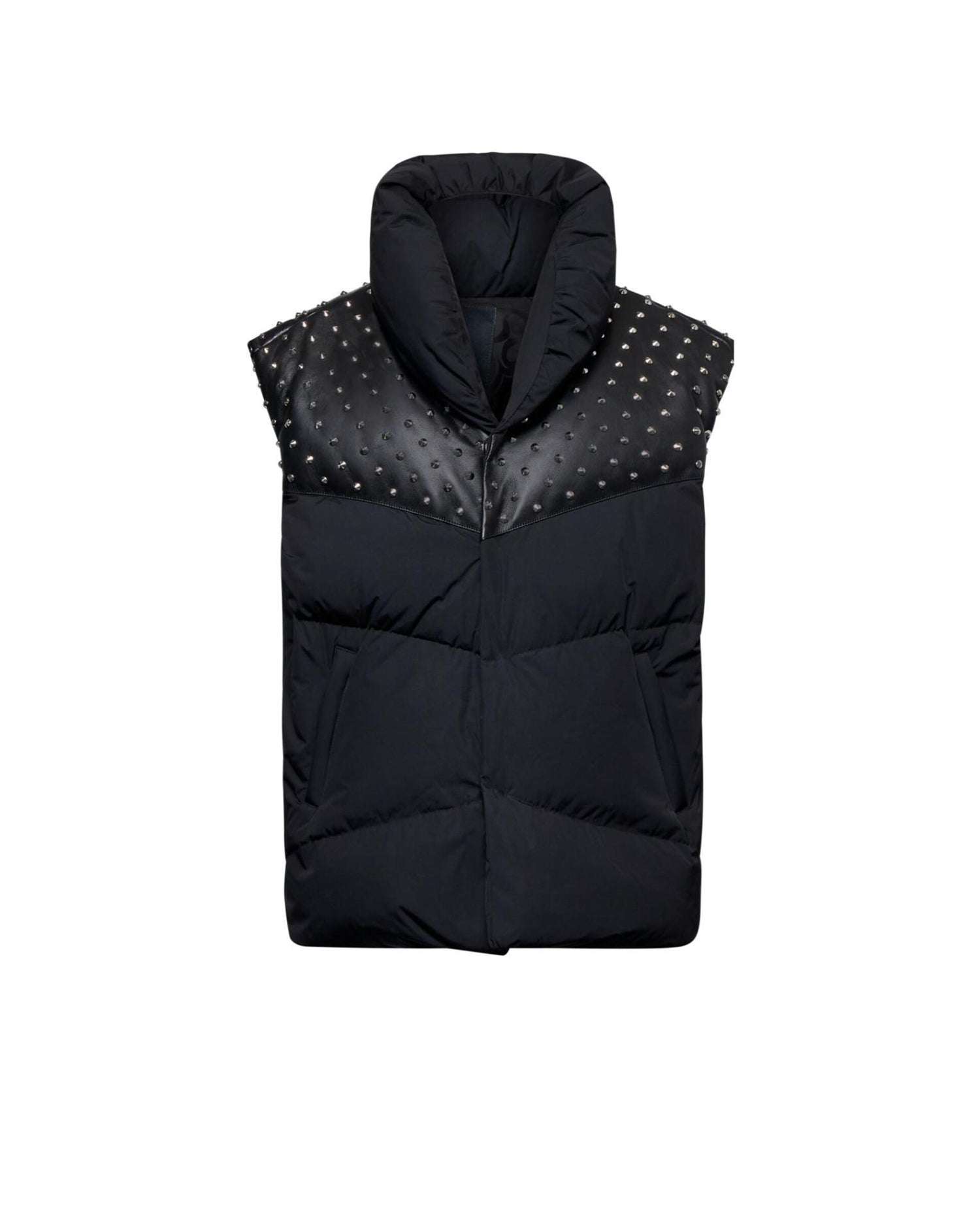 Piumino smanicato dal design lineare Capispalla