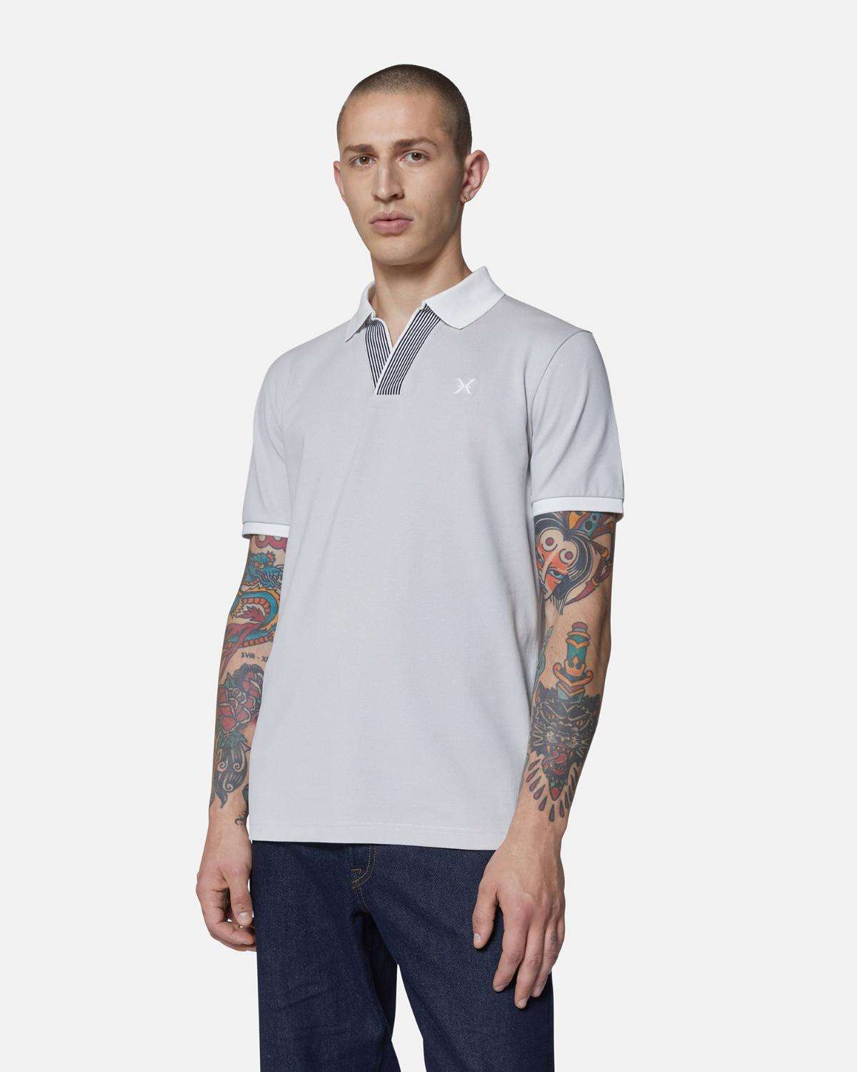 Polo uomo con colletto a contrasto T-shirt