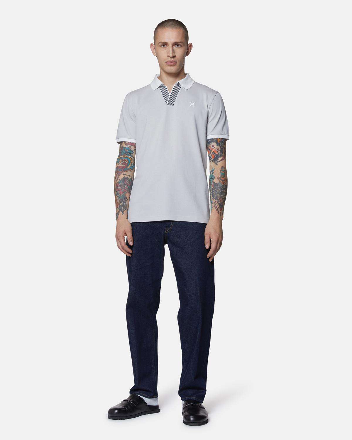 Polo uomo con colletto a contrasto T-shirt