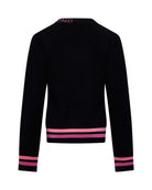 Pullover con righe a contrasto su fondo e polsi Maglia