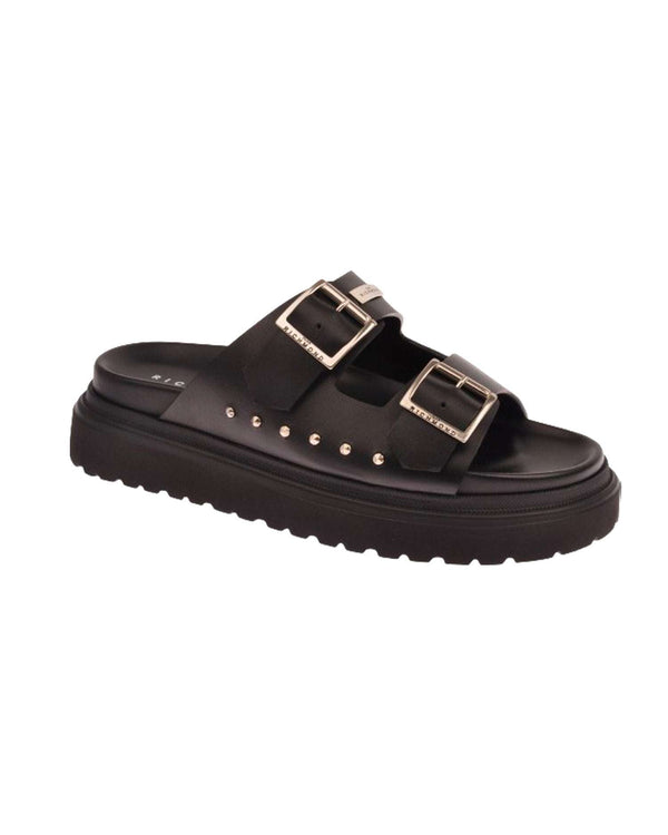 Sandal with side studs