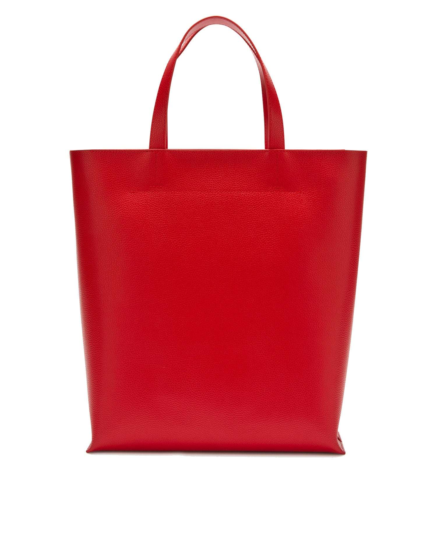 Shopper con Design Minimal e Logo Frontale Borsa