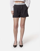 Shorts neri con cintura elastica logo Richmond X Shorts